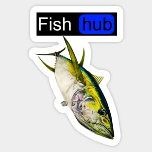 Fish hub yellowfin tuna Sticker